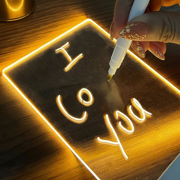 Creative Note Board Creative Led Night Light USB Message Board Holiday Light With Pen Gift For Decoration Night Lamp