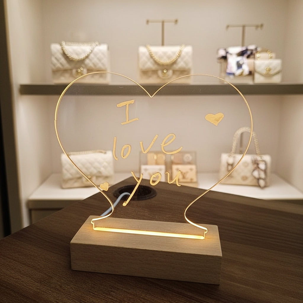 Creative Note Board Creative Led Night Light USB Message Board Holiday Light With Pen Gift For Decoration Night Lamp